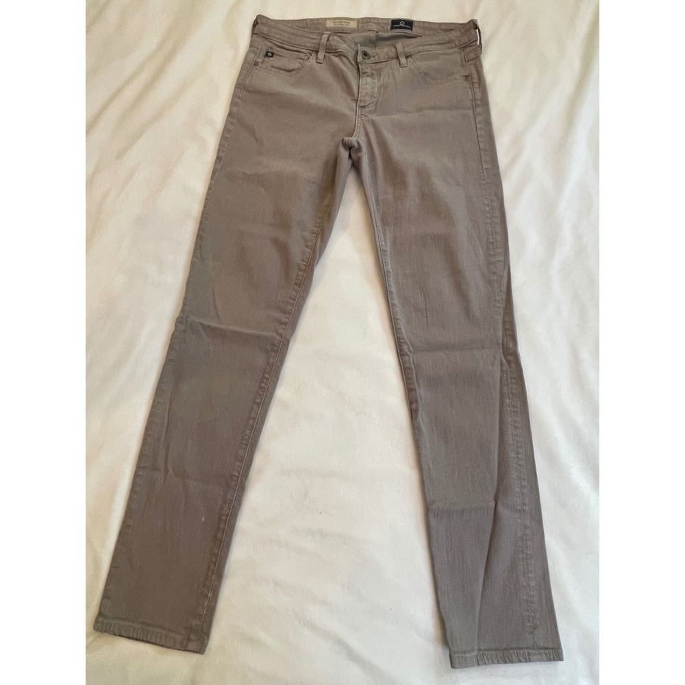 AG Adriano Goldschmied The Stevie Ankle Slim Straight Jeans Taupe Grey Womens